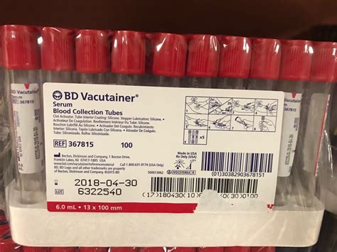 Bd Vacutainer Plus Venous Blood Collection Tubes Red Top Hemogard My