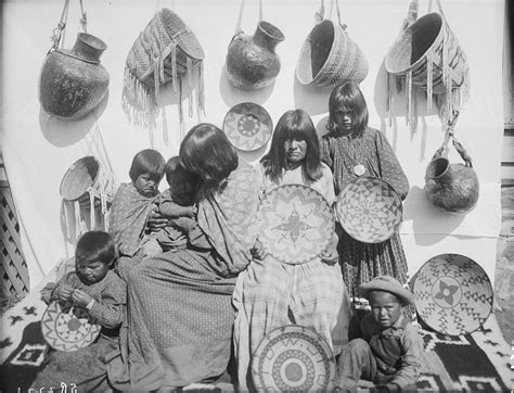 Apache Women And Children With Basket Display Ca 1900 Native