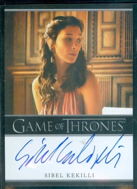 Game Of Thrones Arts And Images Sibel Kekilli Carte Autographe Bordée A