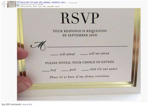 To be a good guest, it's important that you provide all of the necessary information and return the rsvp as soon as possible. Wedding RSVP Goes Viral | Arabia Weddings
