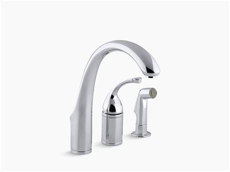 A pull down kitchen faucet is a handy tool that lets you extend the spout to reach better angles. KOHLER | 10430 | Forté 3-hole remote valve kitchen sink ...