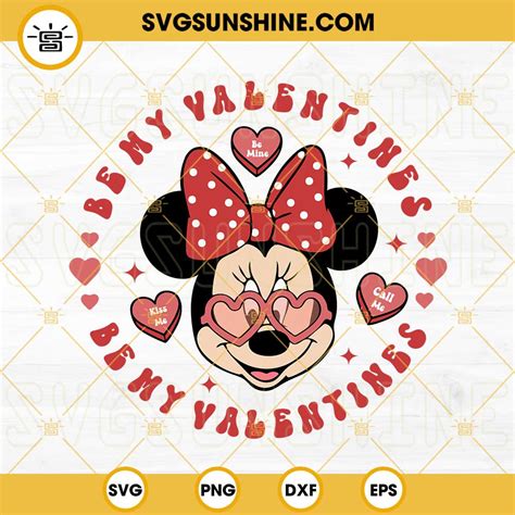 Minnie Mouse Be My Valentines Svg Disney Valentine Day Svg Files