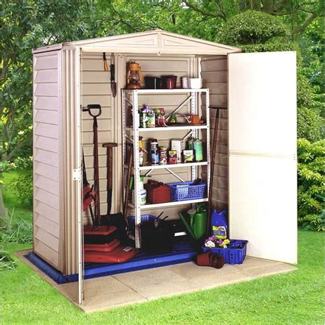 Easy to install, durable and maintenance free buildings from lifetime, palram and suncast! Storemore Little Hut 5 x 3 Vinyl Storage Shed