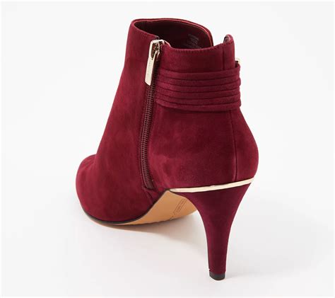 Vince Camuto Leather Or Suede Booties W Strap Detail Vinisha