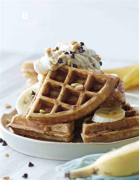 Banana Chocolate Chip Protein Waffles Peanut Butter And Fitness