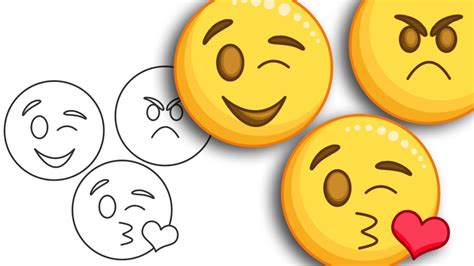 How To Draw Emojis Step By Step Drawing Youtube