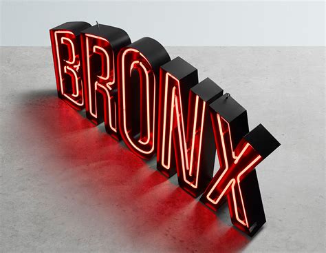 Bronx Neon 180cm X 84cm Kemp London Bespoke Neon Signs Prop Hire