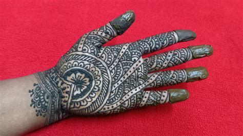 Simple Palm Mehndi Design For Beginners Front Back Hand Maruthaani