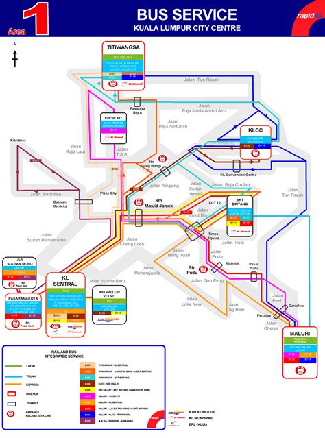 This map shows public transport in kuala lumpur. Kuala Lumpur City Transit Map - Kuala Lumpur • mappery