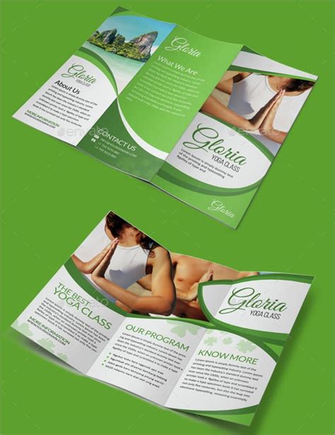 20 yoga brochures psd ai eps