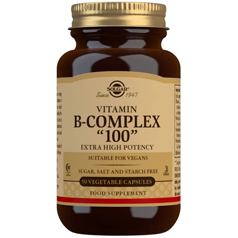 B complex supplements usually contain most of, if not all, of the eight b vitamins. Solgar Formula Vitamin B Complex 100mg Vegan Vegetarian ...