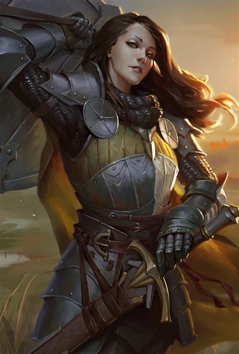 Pathfinder Kingmaker Portraits Fantasy Female Warrior Character