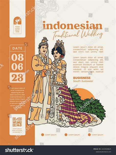 Indonesian Wedding Event Banner in Bugis - Royalty Free Stock Vector