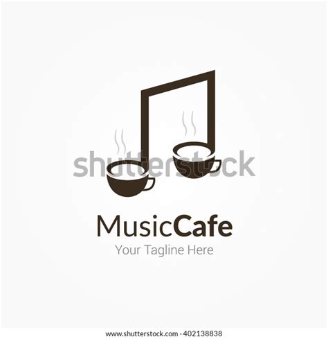 Music Cafe Coffee Logo Template Design Stock Vector Royalty Free