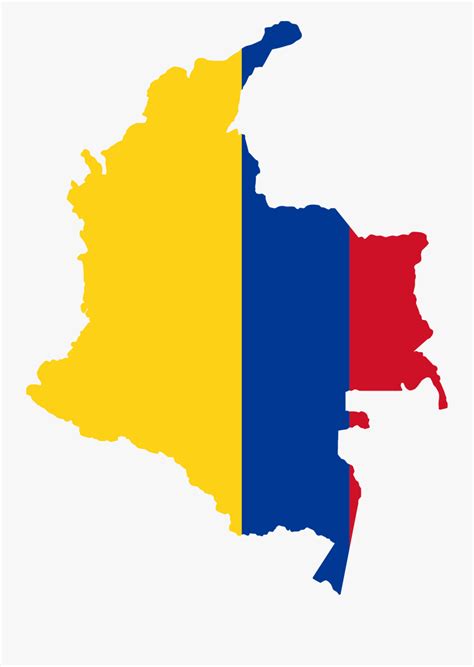 Colombia Map Flag Clip Arts Colombia Map Png Free Transparent