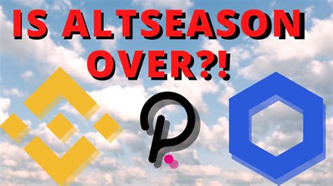 IS ALTSEASON OVER?! Bitcoin, Ethereum, ChainLink, Binance ...