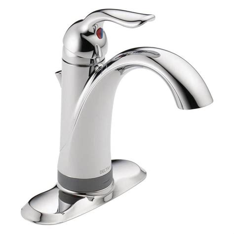 Pros of single handle faucets. Delta Lahara Single Hole Single-Handle Bathroom Faucet ...
