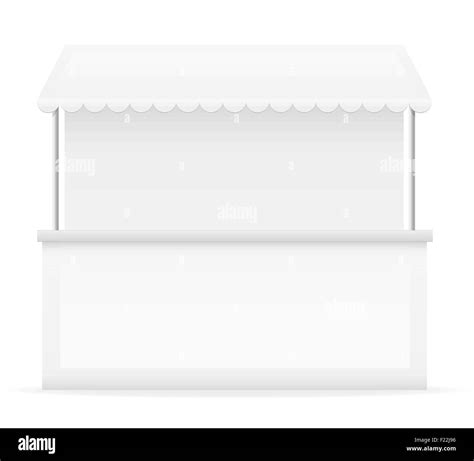 White Stall Vector Illustration Isolated On Background Stock Vector