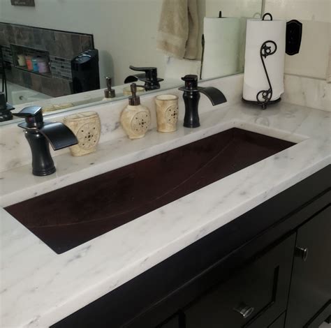 Trough Bathroom Vanity Integrated Stone Sinks Bathroom Vanities With