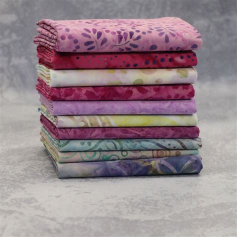 Purple Batik 10 Fat Quarter Bundle 100 Cotton Fabric Etsy Ireland