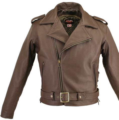 Womens Brown Belted Leather Jacket