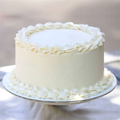 White Cake With Vanilla Buttercream Frosting Three Layer 9 Large