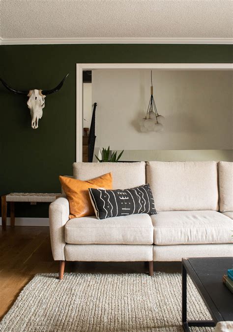 Forest Green Living Room | Living room green, Feature wall living room, Cosy living room