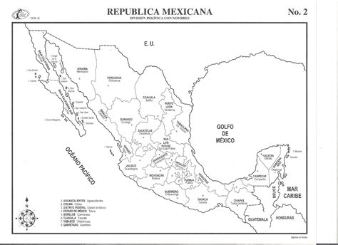 25 Hermoso Mapa De La Republica Mexicana En Blanco Y Negro