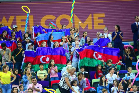 This opens in a new window. Highlights of World Championships in Baku - spectators in ...