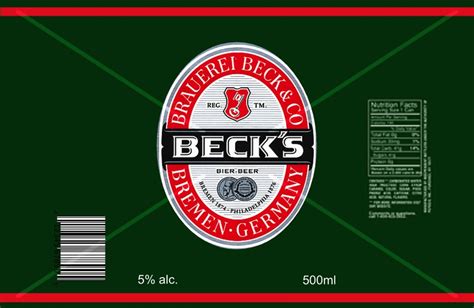 Becks Beer Canbottle Labels And Matching Cupcake Toppers