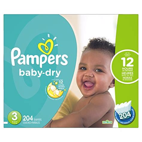 Pampers Baby Dry Disposable Diapers Size 3 204 Count Economy Pack