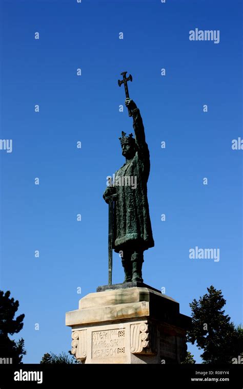 The Statue Of Stefan Cel Mare Si Sfant The National Hero Of Moldova