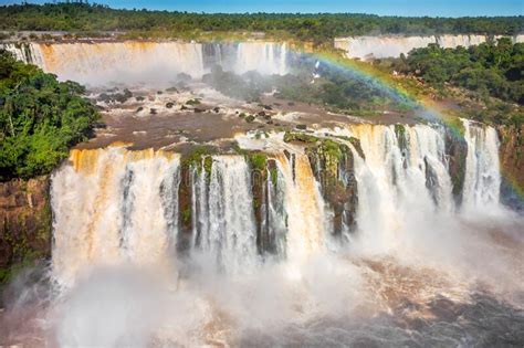 Iguacu Falls On Argentina Side From Southern Brazil Side South America