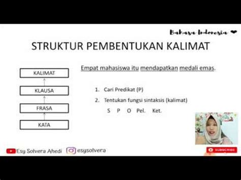 Sedangkan perkembangannya tidak membentuk kalimat baru. MATERI STRUKTUR KALIMAT - UTBK Bahasa Indonesia - YouTube