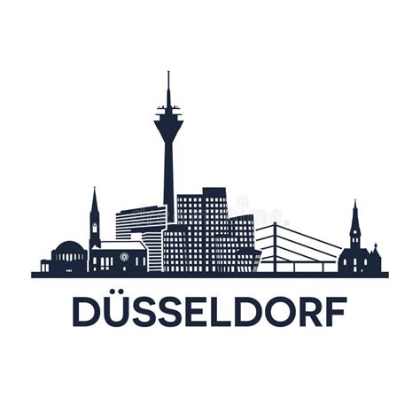 Duesseldorf Skyline Emblem Stock Vector Illustration Of Landmark