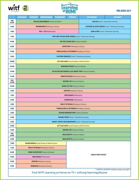 Pbs Kids Schedule