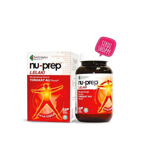 This is a traditional product advertisement. Nu prep tongkat ali biotropics 60s | Shopee Malaysia