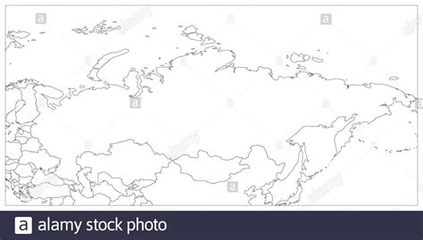 Russia And Surrounding Countries Blank Map