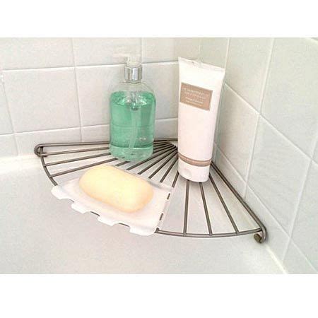 This solid teak assortment lends a natural look to any bathtub set. Fluid Corner Tub Shelf | Shower corner shelf, Bathtub ...