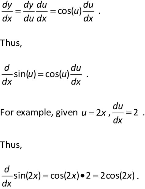 Differentiation And Integration Formula For Trigonometric Function