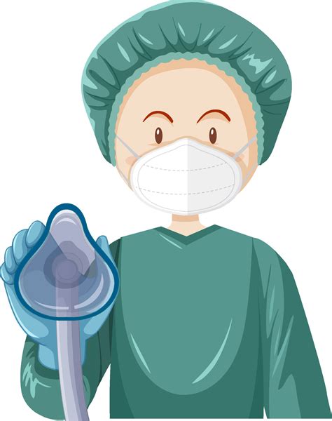 Nurse Anaesthetist Cartoon Character 9377233 Vector Art At Vecteezy