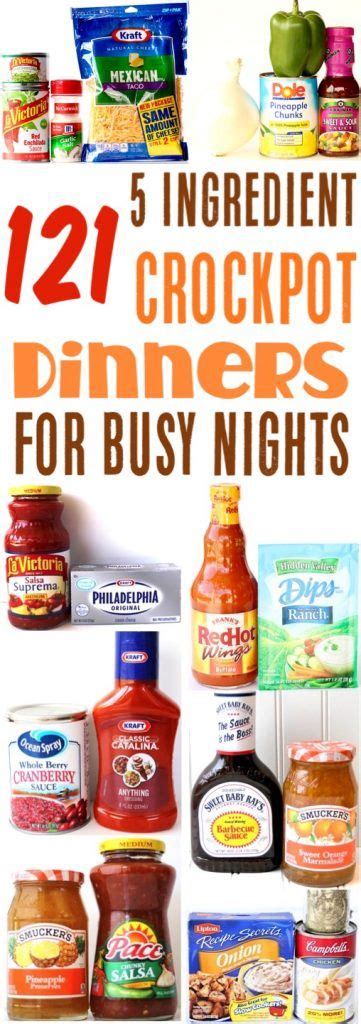 5 Ingredient Crock Pot Recipes | Pot recipes easy