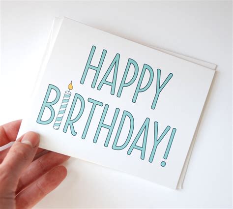A6 card stock (or a piece of a5 card folded in half). Birthday Card Simple Birthday Card Happy Birthday Card