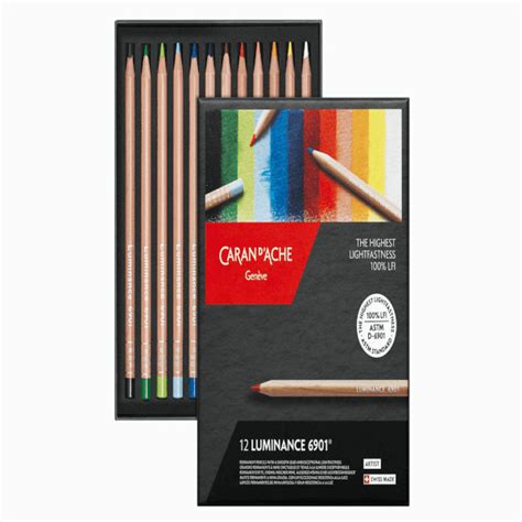 Caran Dache Luminance Colour Pencils Set Of 12 The Deckle Edge