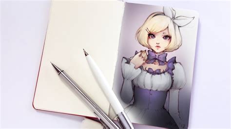 Sketching Cute Anime Girl Patreon Series 07 Youtube