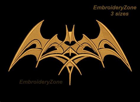 Logo tribal Batman in style tattoo Large embroidery machine | Etsy