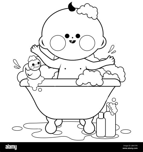 Boy Bath Painting Black And White Stock Photos And Images Alamy