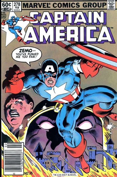 Captain America 278 February 1983 Cover By Mike Zeck And John Beatty