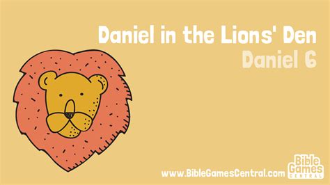 Daniel In The Lions Den Sunday School Lesson