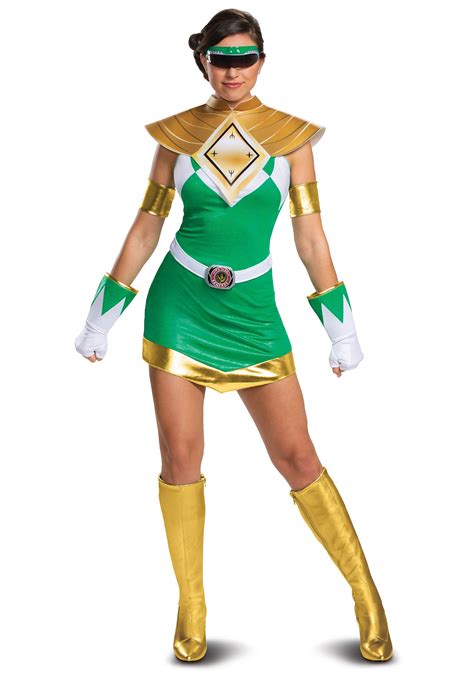 Disfraz De Green Green Ranger De Womens Power Rangers Deluxe Multicolor
